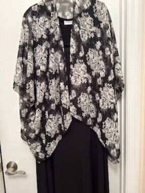 Black & White Chiffon Topper